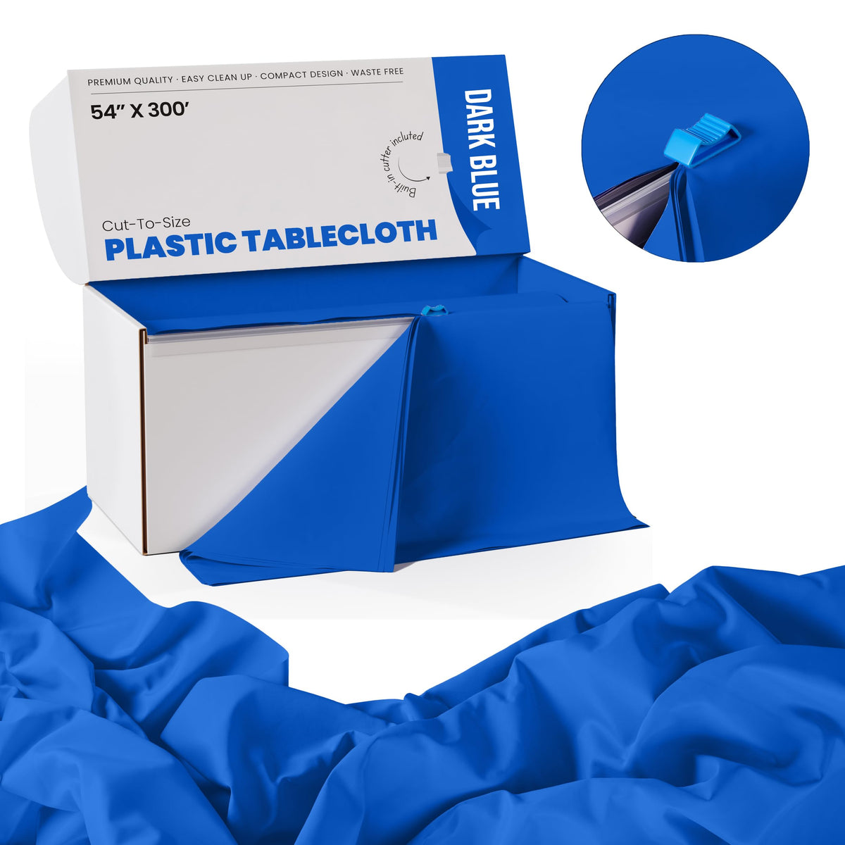 Party Solids size selector demonstrates adjustable cuts for any rectangular table.