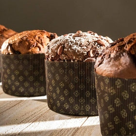 Pastry Chef's Boutique deluxe panettone mold set, 1 kg loaves, six-pack, professional quality.