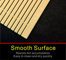 Pat & Doris nonstick mat surface simplifies cleanup and reduces waste.