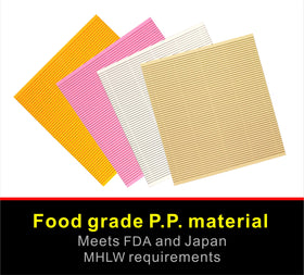 Pat & Doris mat resists moisture and dirt for reliable kitchen use.