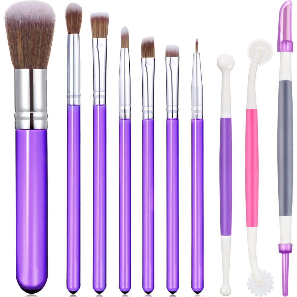 Patelai 10-pcs paint brush set with soft bristles for precise cake coloring