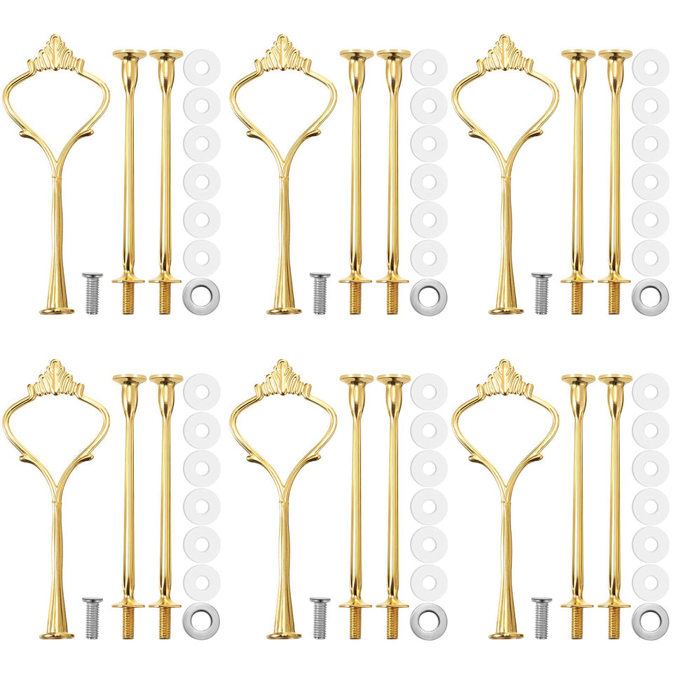 Patelai gold cake stand hardware fittings for easy DIY assembly and display