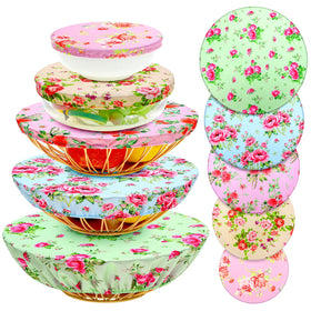 Patelai bowl covers collection shows reusable lids in multiple patterns.