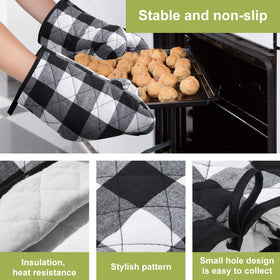 Patelai buffalo-check kitchen towels close-up showing durable cotton weave