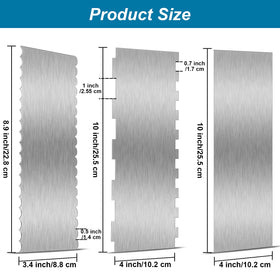 Patelai cake scraper 10inch patterned edge to stripe decorations.