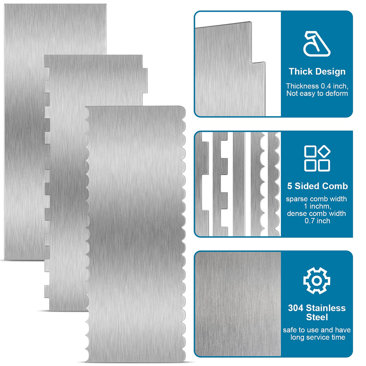 Patelai 3-piece pack improves versatile edge finishing in baking.