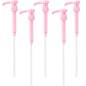 Patelai coffee syrup pump side view in pink for precise pouring