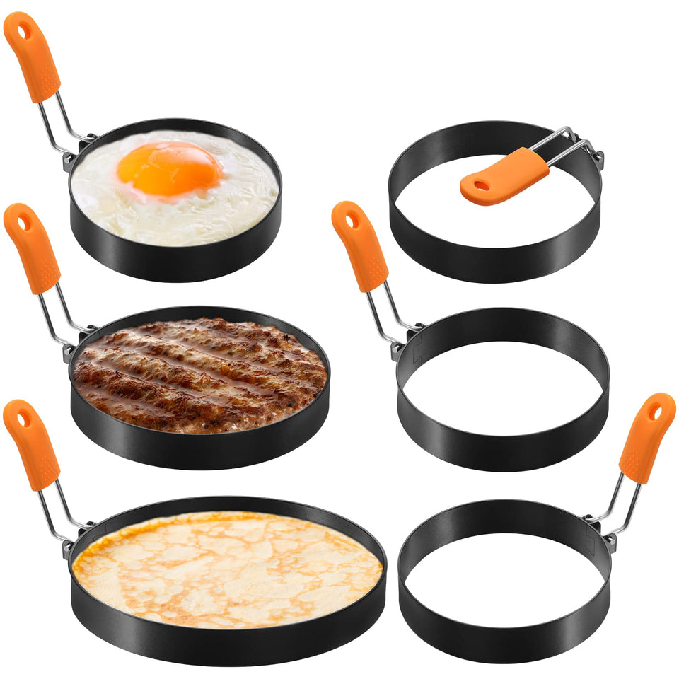 Patelai 4-inch egg ring for uniform eggs and easy release.