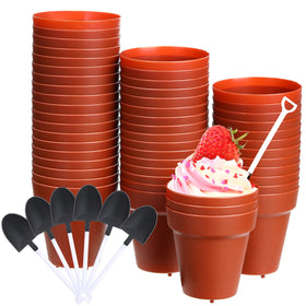 Patelai flowerpot cake cups for charming rustic dessert displays