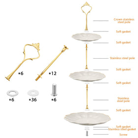 Patelai gold cake stand brackets and connectors for secure builds