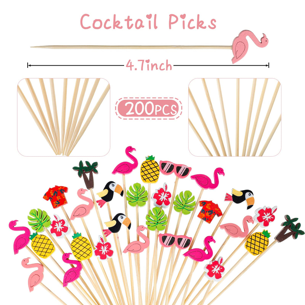 Patelai Luau Picks pineapple design enhancing fruit plates and desserts.