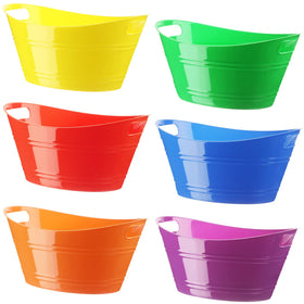 Patelai red ice bucket with handles for easy party cooling.