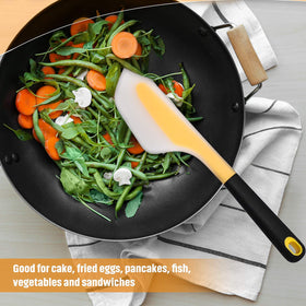 Patelai kitchen spatula with long handle reduces heat exposure during cooking