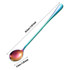 Patelai stainless steel spoon for coffee stirring and cocktail mixing.