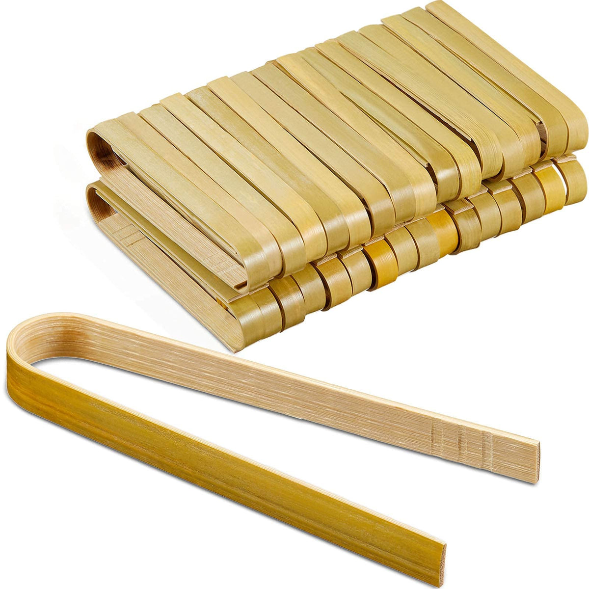 Patelai mini bamboo tongs pack shot for disposable serving at gatherings
