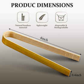 Patelai mini bamboo tongs party serving, quick bite pickup