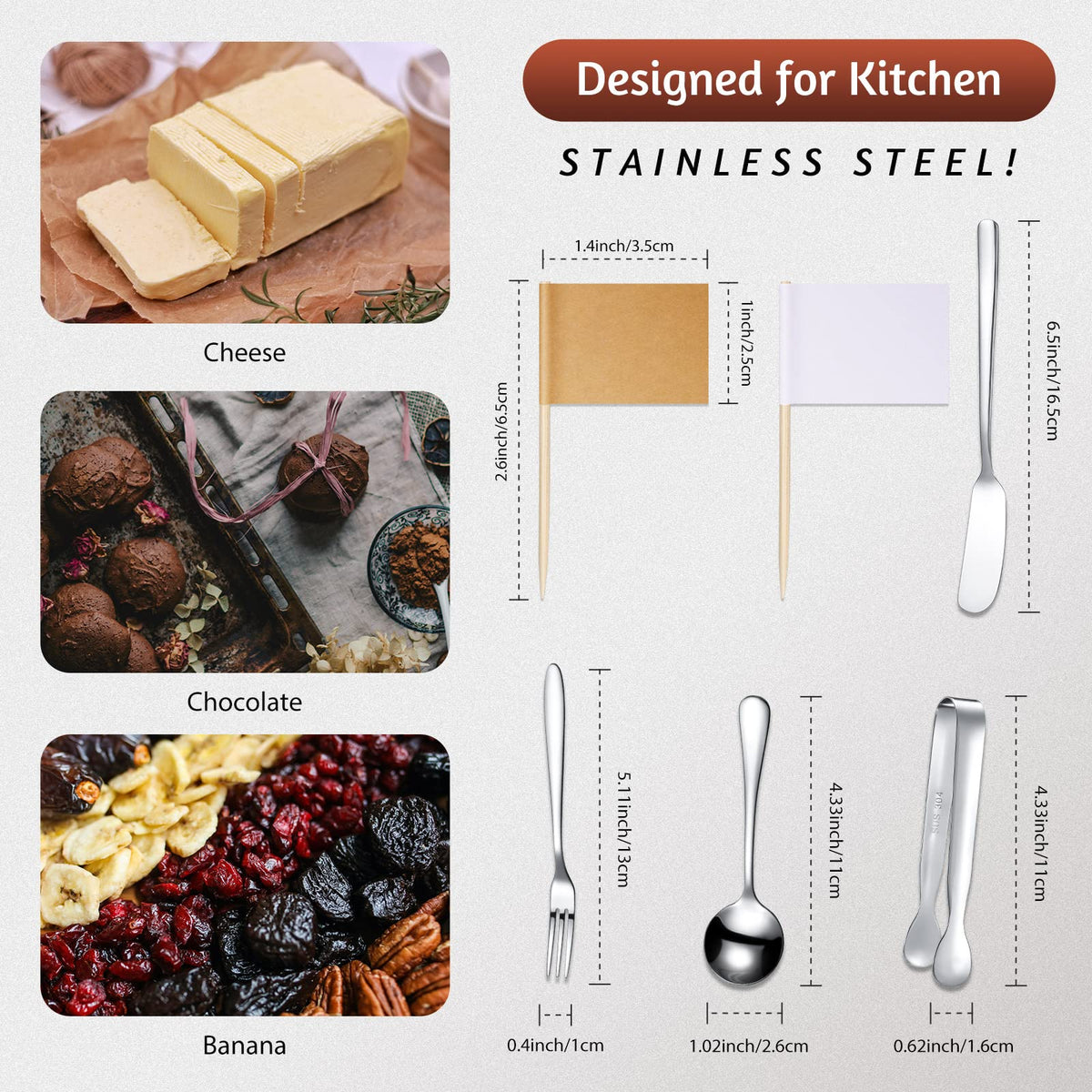 Patelai mini serving tongs for precise appetizers and bite-sized treats.