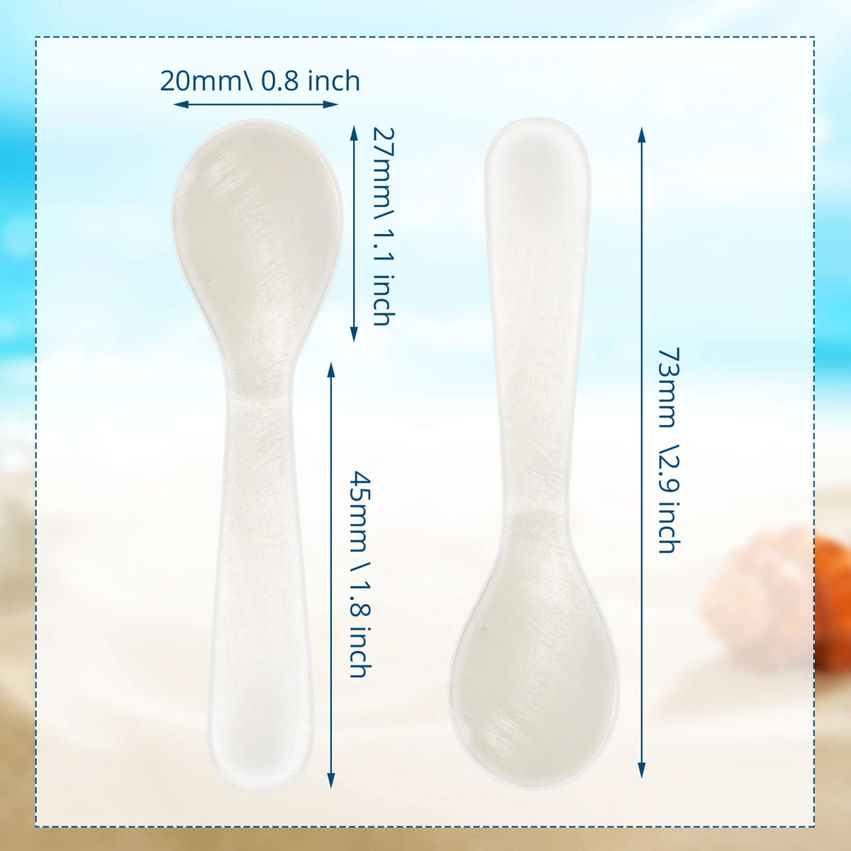 Patelai mother of pearl spoons ideal for caviar and eggs.