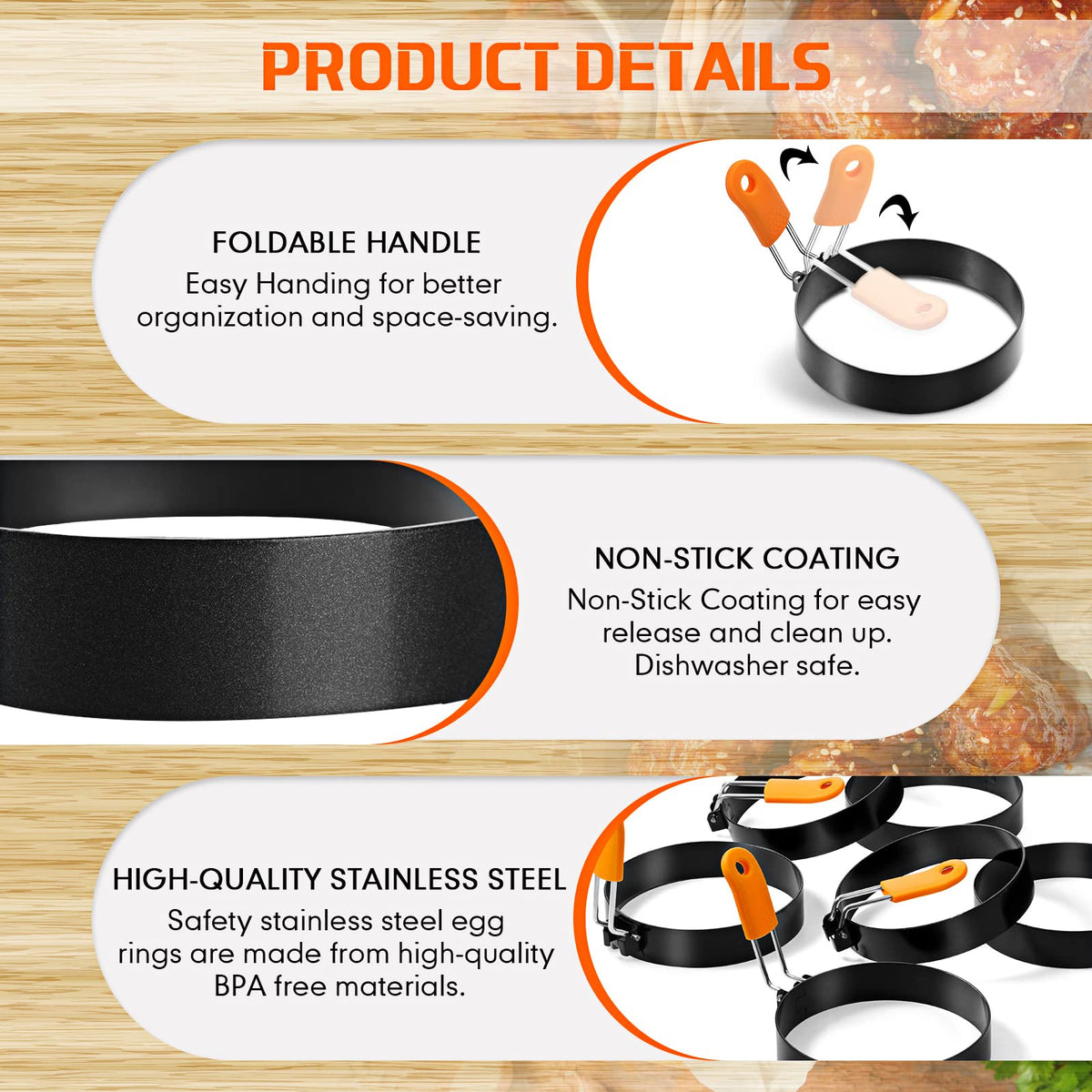 Patelai nonstick coating eases release of eggs and pancakes