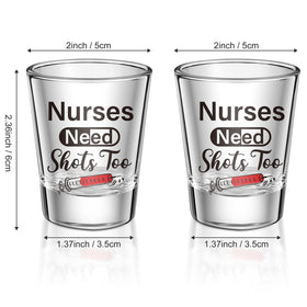 Patelai Nurse Need Shots Too glass close-up engraving, durable printed text.