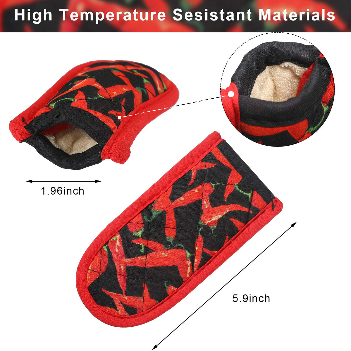 Patelai pan handle cover in black provides a non-slip grip while transferring pans.