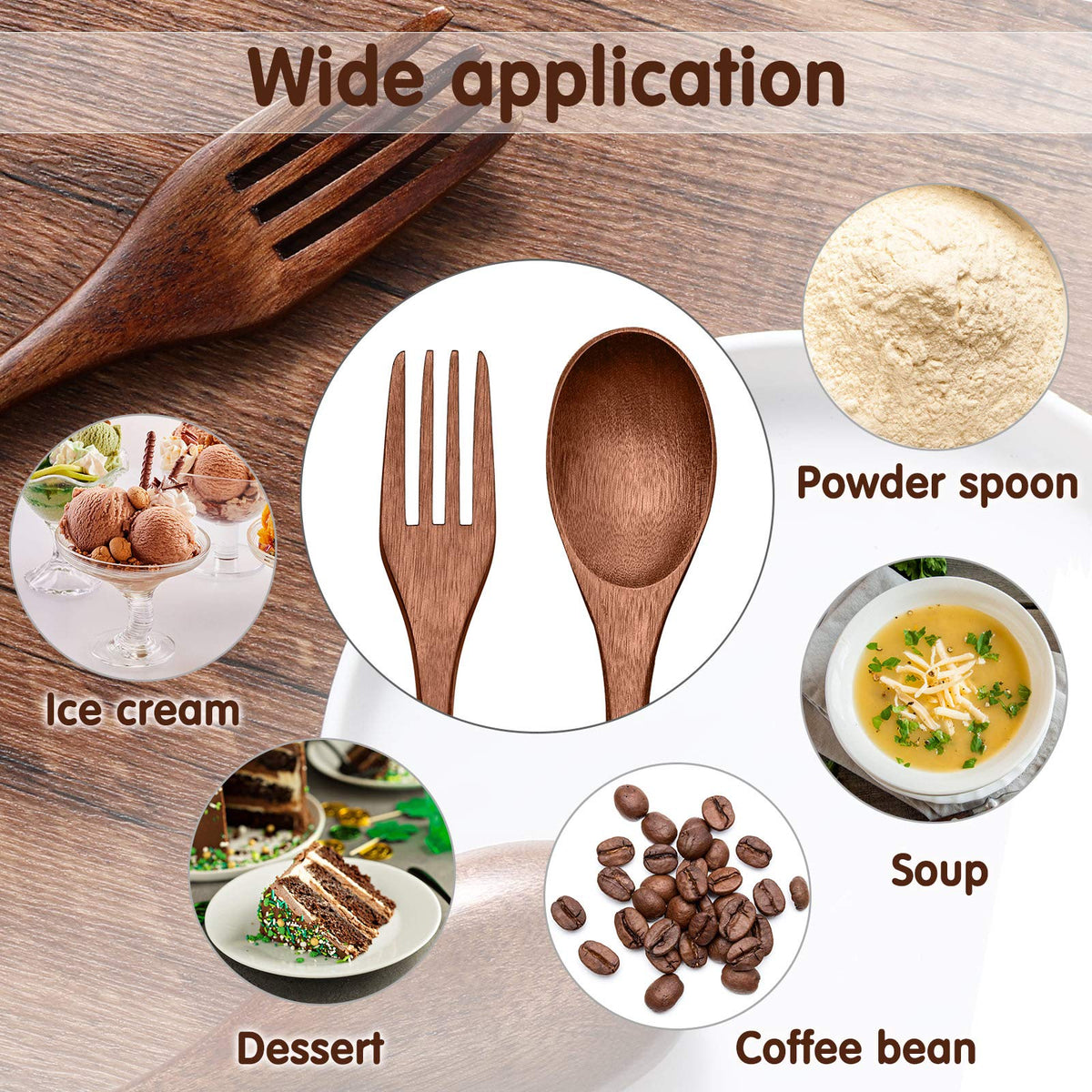 Patelai portable wooden cutlery for camping, picnics, and travel.