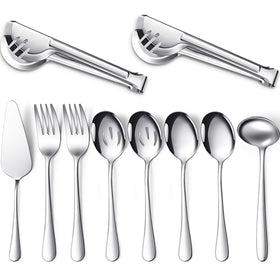 Patelai large spoon from the serving set, ready for buffet service with a polished stainless finish.