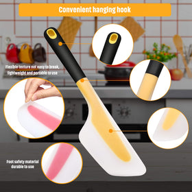 Patelai spatula with flexible edge glides smoothly under eggs and pancakes