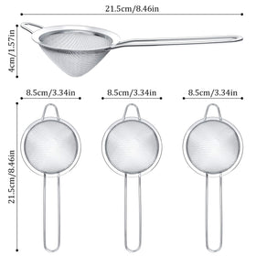 Patelai stainless steel strainer with durable construction for daily use