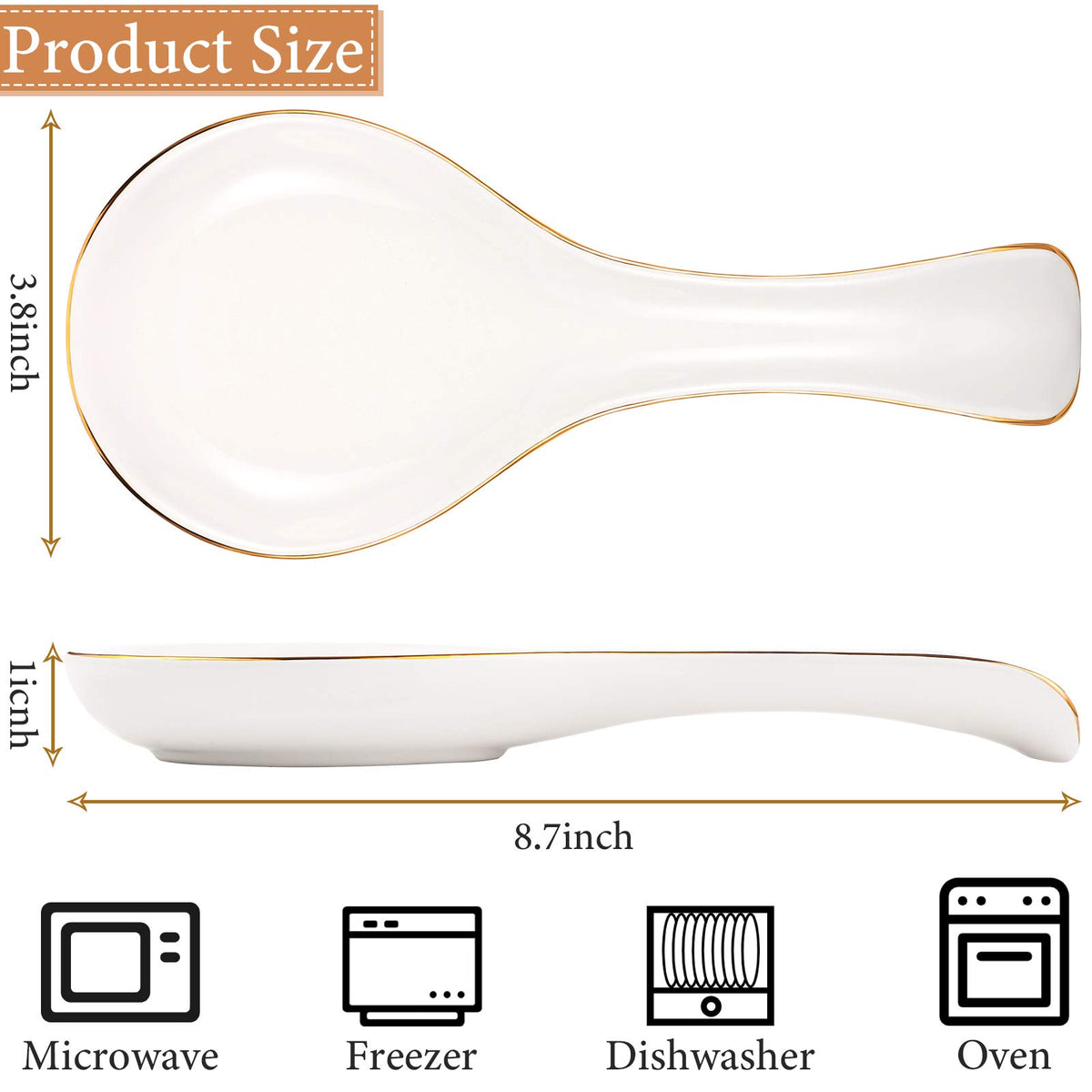 Patelai stovetop spoon holder in ceramic, sturdy and easy to clean