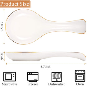 Patelai stovetop spoon holder in ceramic, sturdy and easy to clean