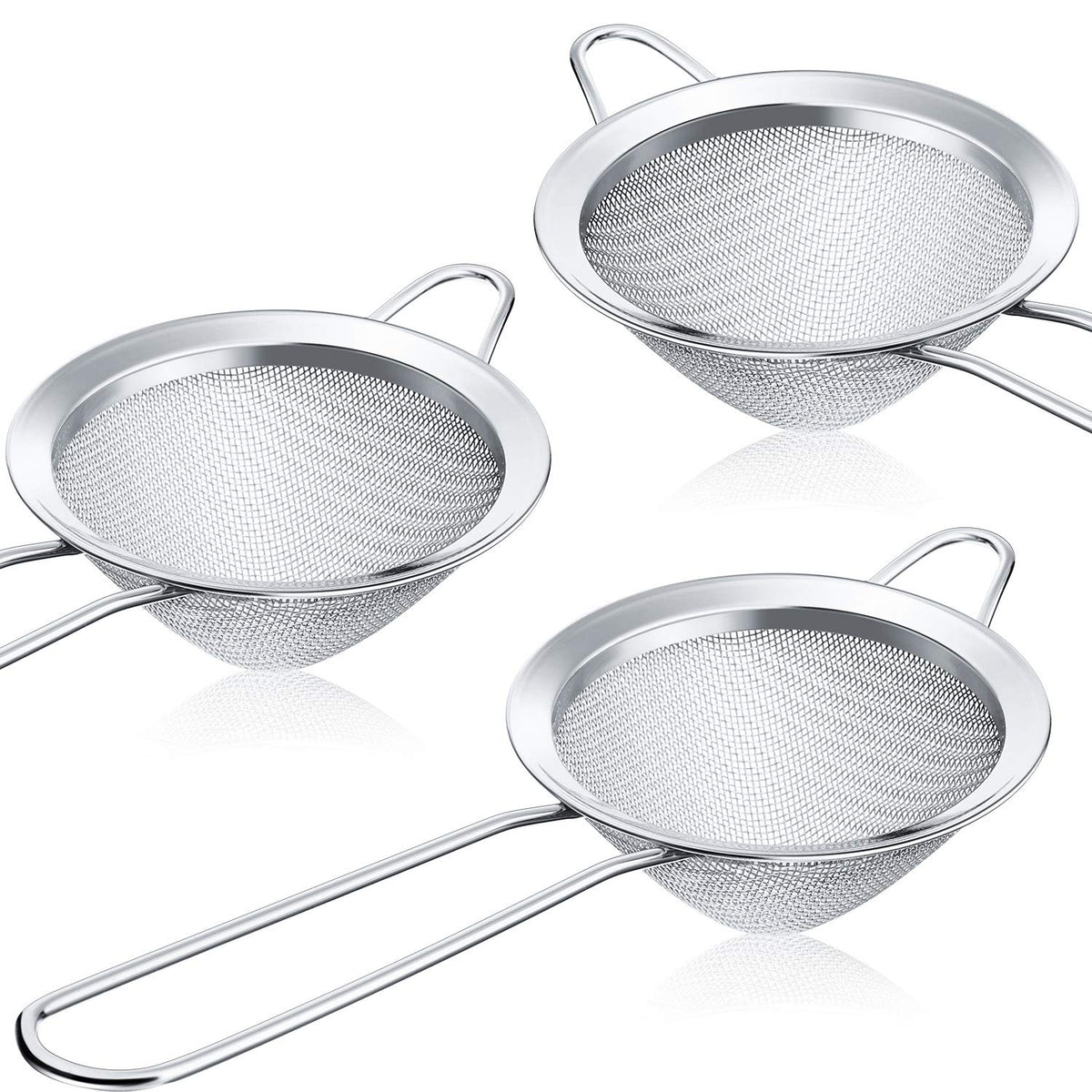 Patelai tea strainer set with conical fine mesh for clean infusions