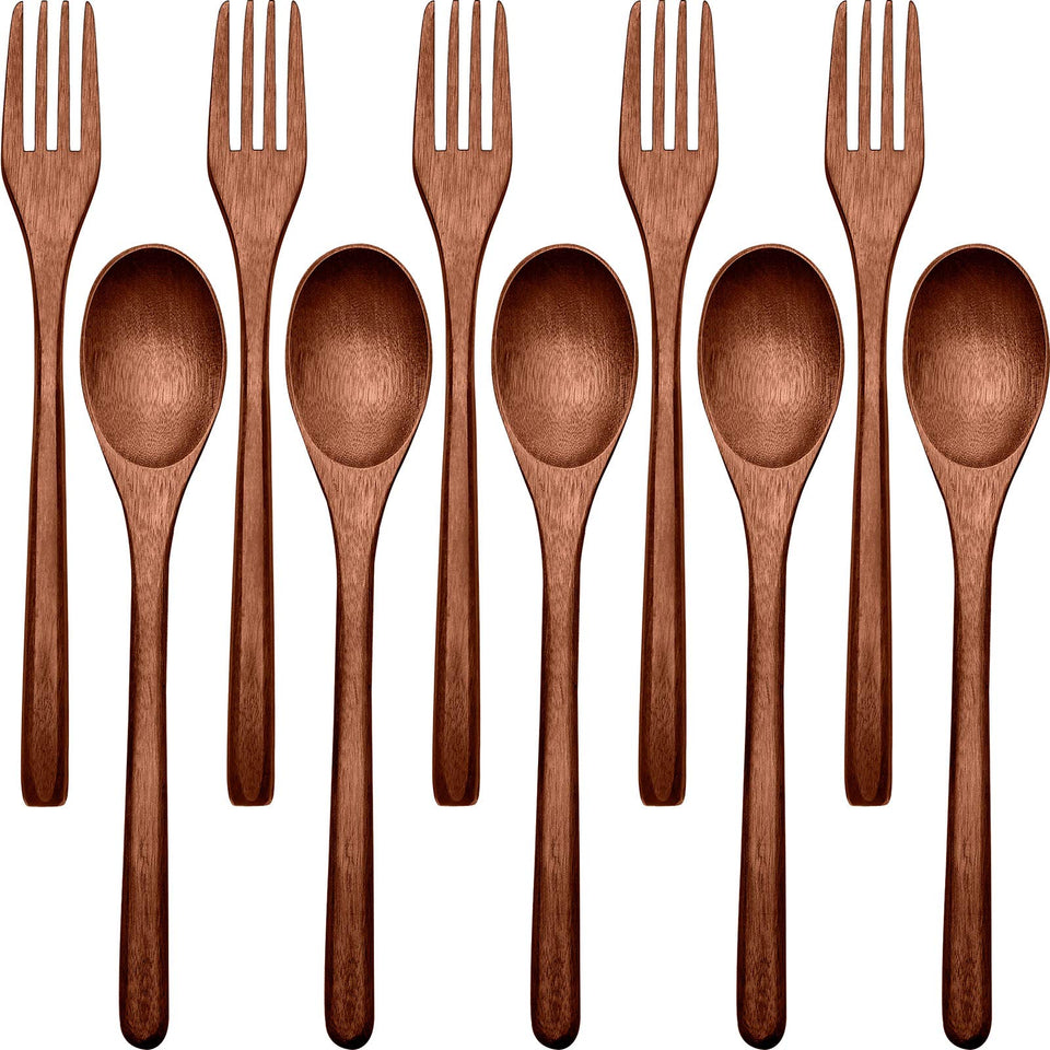 Patelai wooden spoons set with smooth finish for easy cleaning and daily dining.