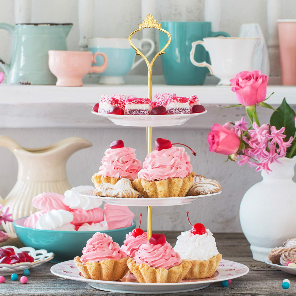 Patelai zinc alloy hardware for sturdy, elegant dessert stands