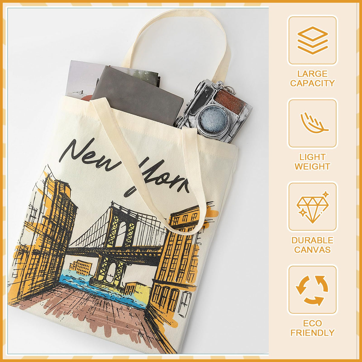 Paterr colorful urban New York design tote adds chic travel flair