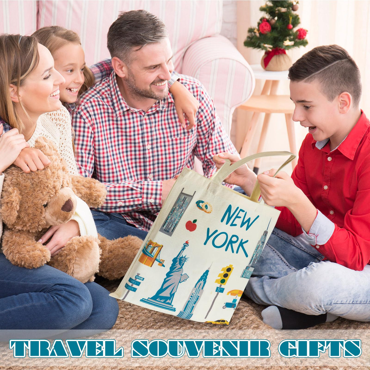 Paterr tote featuring New York theme for shopping and outings