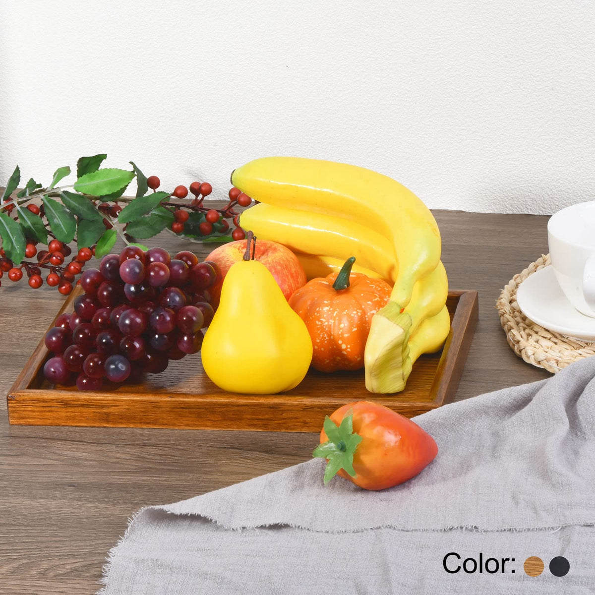 PATIKIL wood serving tray ideal for appetizers and desserts on any table.