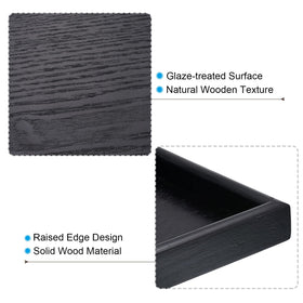 PATIKIL wood serving tray glaze-treated surface cleans easily and resists stains.