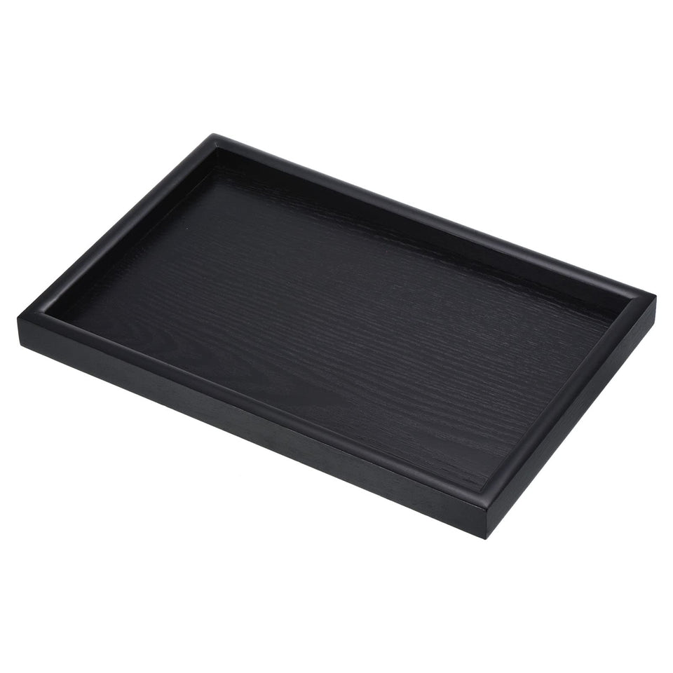 PATIKIL wood serving tray with outer dimensions enhances table setup and ease of arrangement.