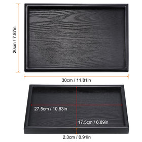 PATIKIL wood serving tray raised edge keeps foods secure during service.