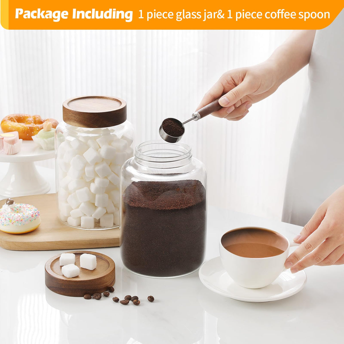 Patoper cookie dried beans rice flour jar suitable for cookies and dry goods.