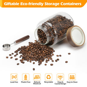 Patoper dry food bin jar helps declutter countertops while showing contents at a glance.