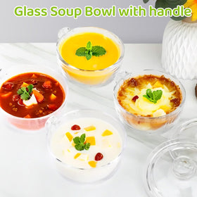 Patoper glass bowl with lid ideal for cereal and leftovers.