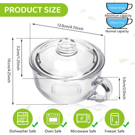 Patoper multifunction glass bowl for mixing, serving, and prep.
