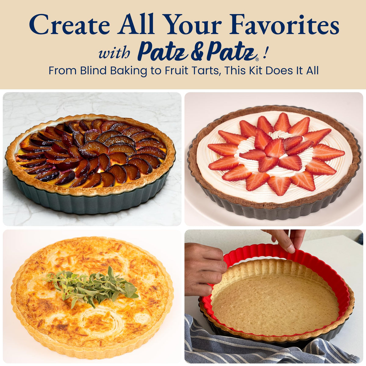 Patz&Patz all-in-one blind baking kit simplifies prep in one box