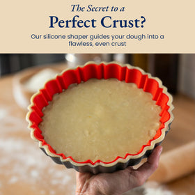 Patz&Patz carbon steel tart pan construction for durable baking.