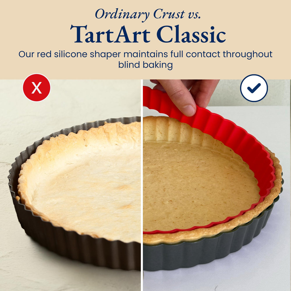 Patz&Patz carbon steel tart pan built for durability and even heat