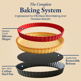 Patz&Patz classic tart pan with fluted edge for elegant pastries