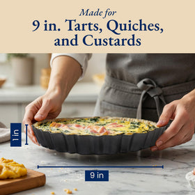 Patz&Patz nonstick tart pan designed for easy food release.