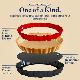 Patz&Patz red silicone ring for uniform thickness during bake.
